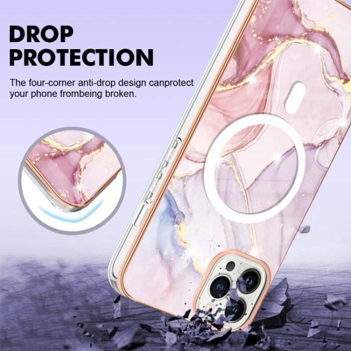 Bild 4,  iPhone 15 Pro Skal MagSafe Marmor Roséguld