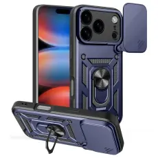  iPhone 17 Pro/18 Pro Skal CamShield Ring Hybrid Bl&aring;