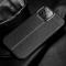 iPhone 13 Pro Max - Litchi Textur Skal - Svart