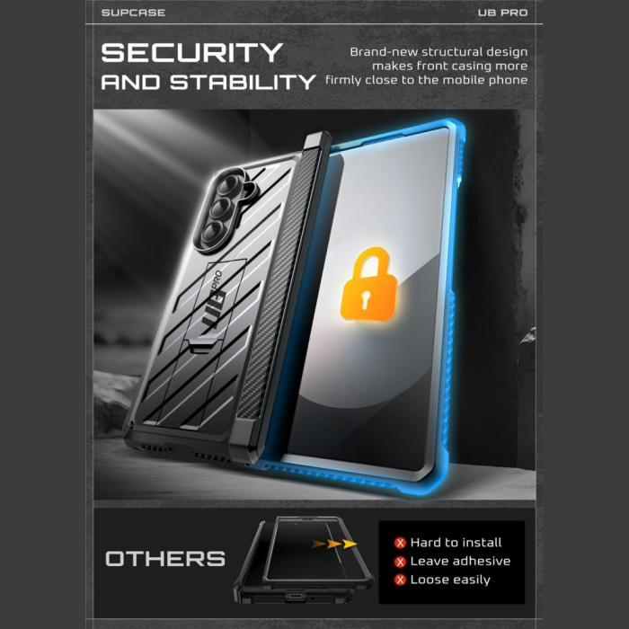 Bild 6, Supcase Supcase Samsung Galaxy Z Fold 7 Skal Unicorn Beetle Pro Svart