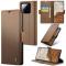 CASEME CASEME Xiaomi 14 Fodral RFID Litchi Läder Brun