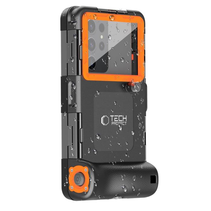 Bild 2, Tech-Protect Tech-Protect Universal IPX8 Dykning Vattentätt Fodral Svart/Orange