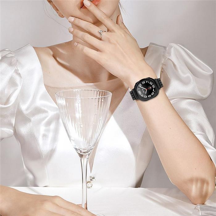 Bild 5,  Galaxy Watch 8 46/44/40 mm Armband Rostfritt Stål Svart