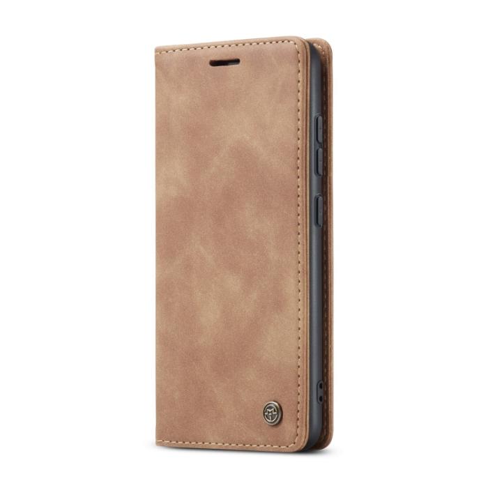 Bild 2, CASEME CASEME Samsung Galaxy S22 Fodral Flip Retro Läder Brun