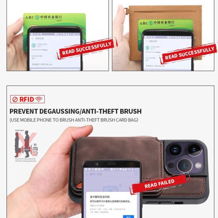Bild 6,  iPhone 15 Skal RFID Med Plånboksfunktion Svart