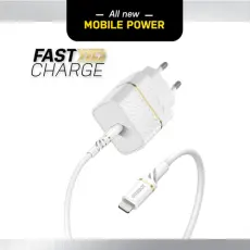 OtterBox OtterBox 20W PD USB-C V&auml;ggladdare Inkl. 1m USB-C - Lightning Kabel Vit