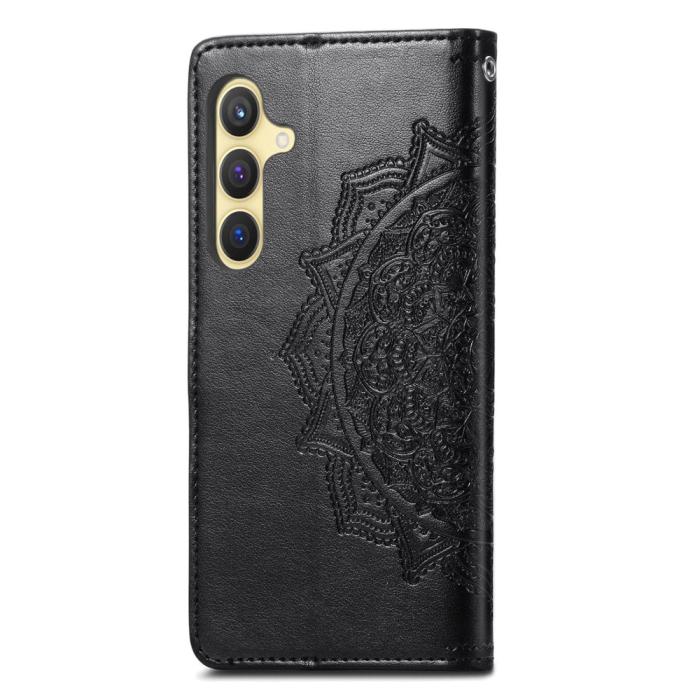 Bild 6,  Samsung Galaxy S24 Fodral Mandala Tryck Svart