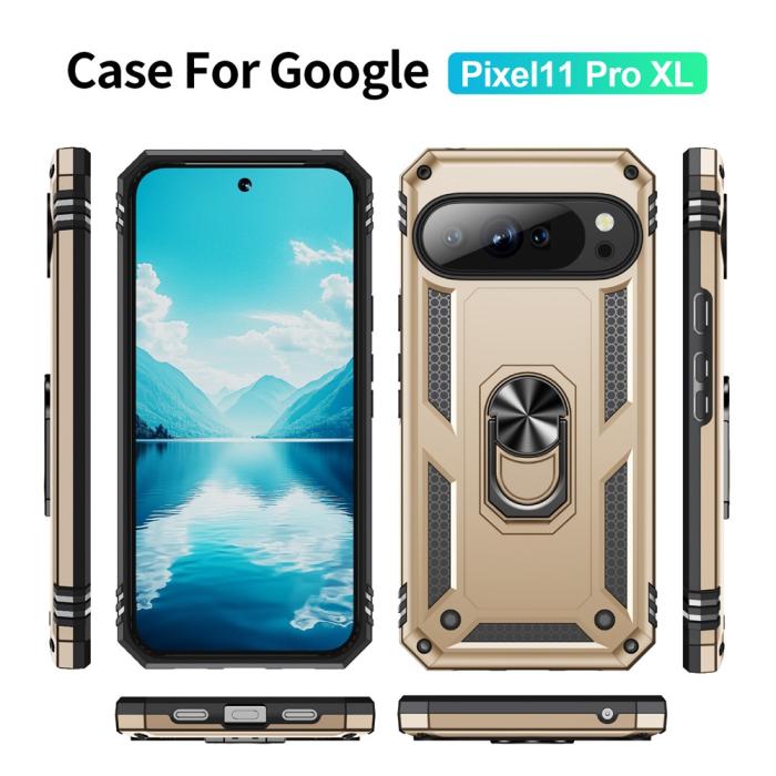 Bild 2,  Google Pixel 11 Pro XL Skal Hybrid Kickstand Guld