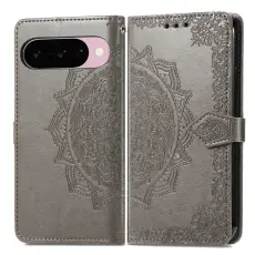  Google Pixel 11 / 11 Pro Fodral Med M&ouml;nster Mandala Gr&aring;