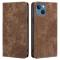  iPhone 15 Plus Fodral RFID Flip Retro Brun