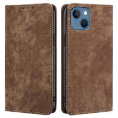  iPhone 15 Plus Fodral RFID Flip Retro Brun