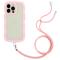  iPhone 16 Pro Max Skal Wavy Hybrid Mobilsnöre Rosa