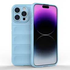  iPhone 15 Pro Max Skal Magic Shield Ljus Bl&aring;