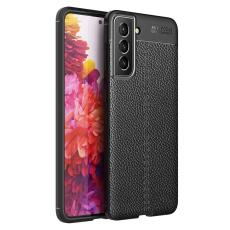  Samsung Galaxy S22 Plus Skal Litchi Textur Svart