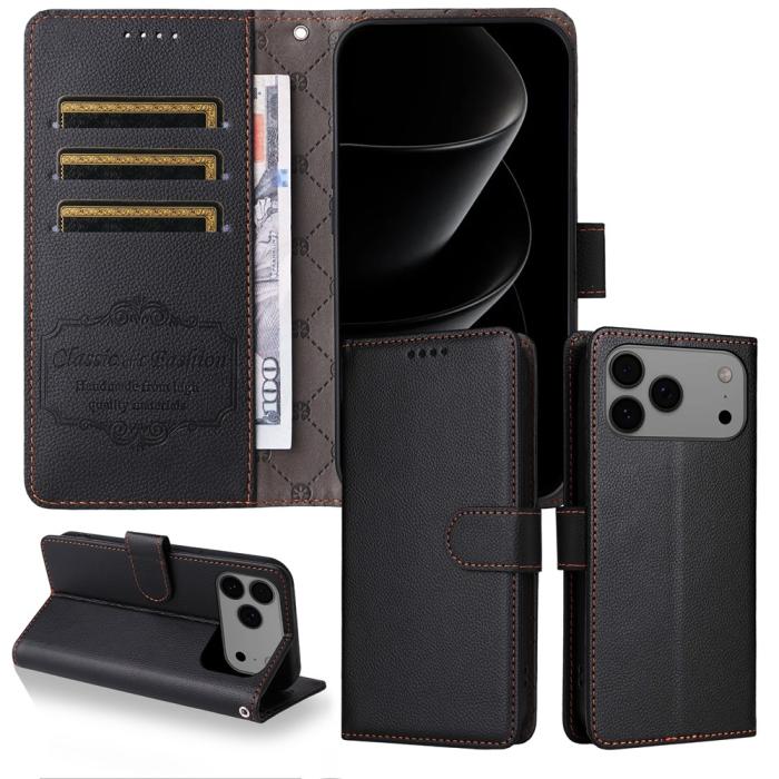 Bild 3,  iPhone 17 Pro Max Fodral RFID Läder Svart