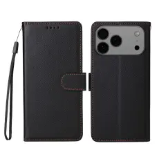  iPhone 17 Pro Max Fodral RFID L&auml;der Svart
