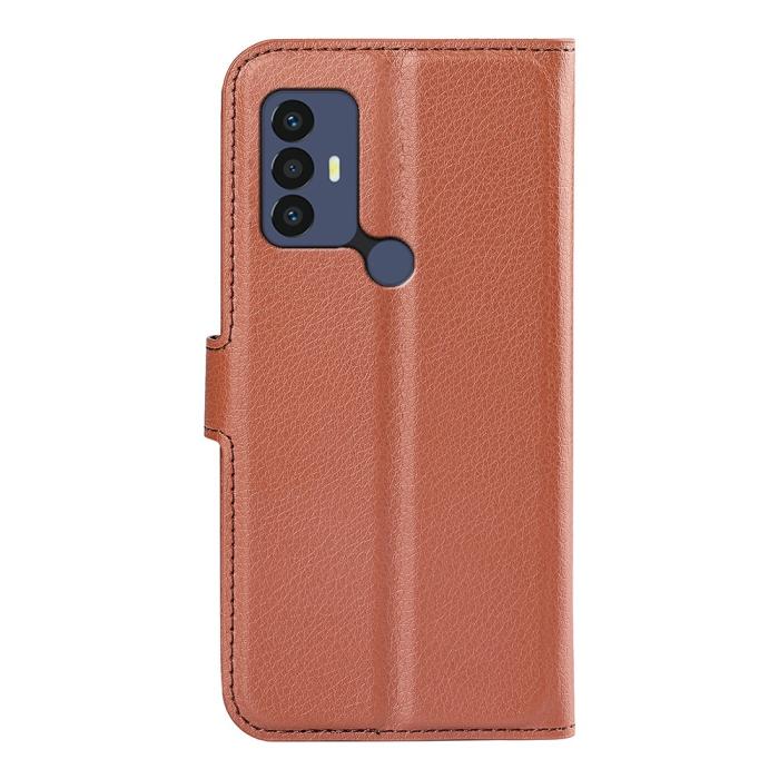 Bild 3,  TCL 305 (2022) Fodral Litchi Läder Brun