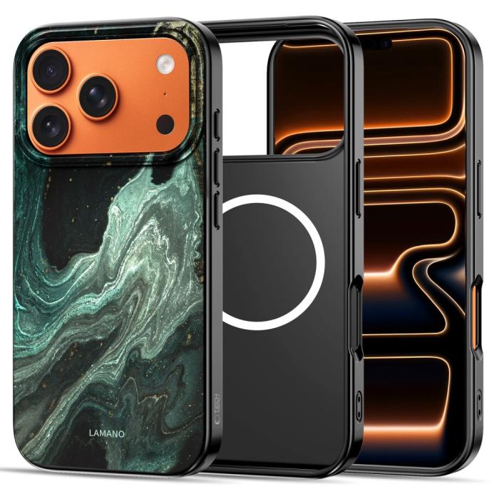 Bild 2, Tech-Protect Tech-Protect iPhone 17 Pro Max Skal MagSafe Lamano Verde Aura