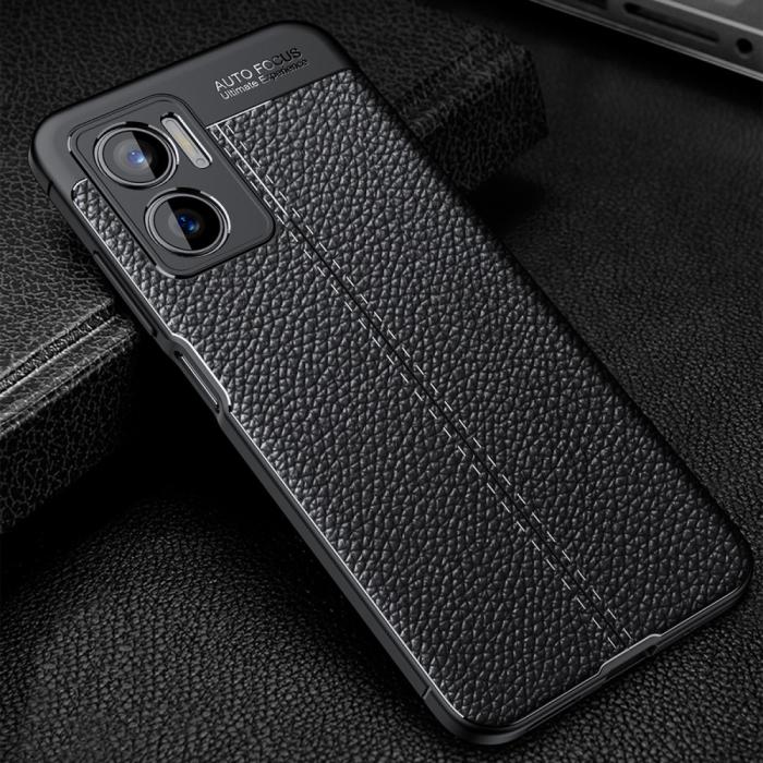 Bild 3,  Xiaomi Redmi 10 5G Skal Litchi Textur Svart