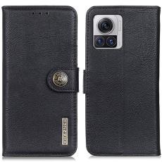 KHAZNEH KHAZNEH Motorola Edge 30 Ultra 5G Fodral L&auml;der Svart