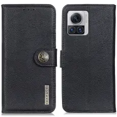 KHAZNEH KHAZNEH Motorola Edge 30 Ultra 5G Fodral L&auml;der Svart