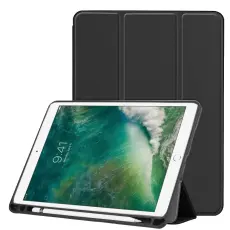 iPad Air (2019) / Pro 10.5 (2017) - Tri-Fold Fodral Med Pennh&aring;llare - Svart