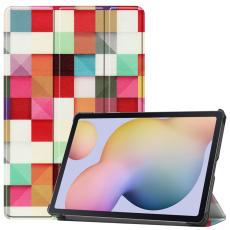  Samsung Galaxy Tab S7 / Tab S8 - Tri-Fold Fodral - F&auml;rgade Fyrkanter