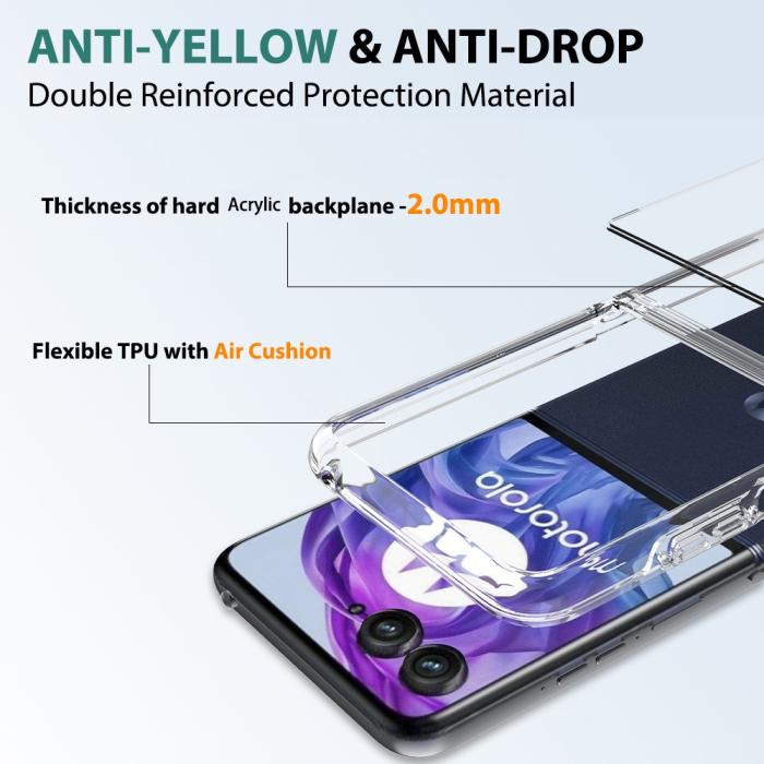 Bild 5,  Motorola Razr 50 Ultra 5G Mobilskal TPU/Akryl Transparent