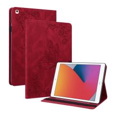  iPad 10.2 2019/2020/2021 Fodral Butterfly Flower R&ouml;d