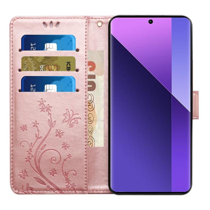 Bild 2,  Sony Xperia 10 VII Fodral Med Blommigt Tryck Roséguld