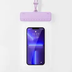  Vattent&auml;t telefonv&auml;ska IPX8 Med Rem F&ouml;r 7.2 tums Telefon Lila