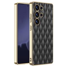 GKK GKK Samsung Galaxy S25 Ultra Skal Diamond Hybrid L&auml;der Svart