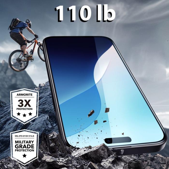 Bild 2, ESR ESR iPhone 16 Skärmskydd Armorite Med Ram Svart