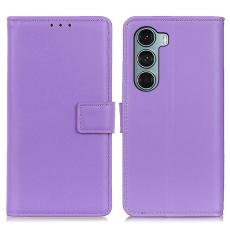  Motorola Moto G200 Fodral Solid L&auml;der Lila