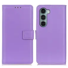  Motorola Moto G200 Fodral Solid L&auml;der Lila