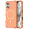  iPhone 16 Skal MagSafe Shockproof Hybrid Orange
