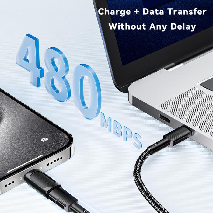 Bild 3, ESSAGER ESSAGER Lightning Hona - USB-C Hane Adapter Svart