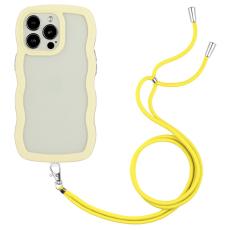  iPhone 16 Pro Max Skal Wavy Hybrid Mobilsn&ouml;re Gul