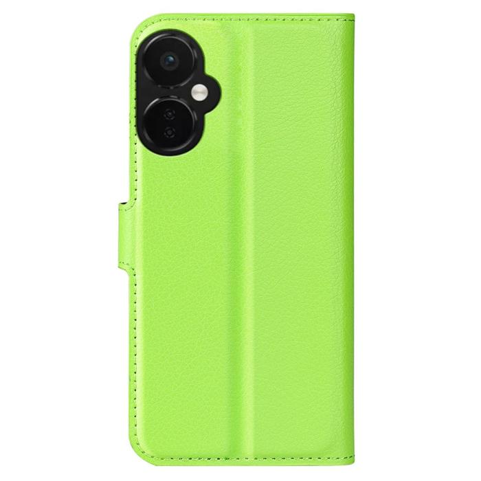 Bild 6,  OnePlus Nord CE 3 Lite 5G Fodral Litchi Läder Grön