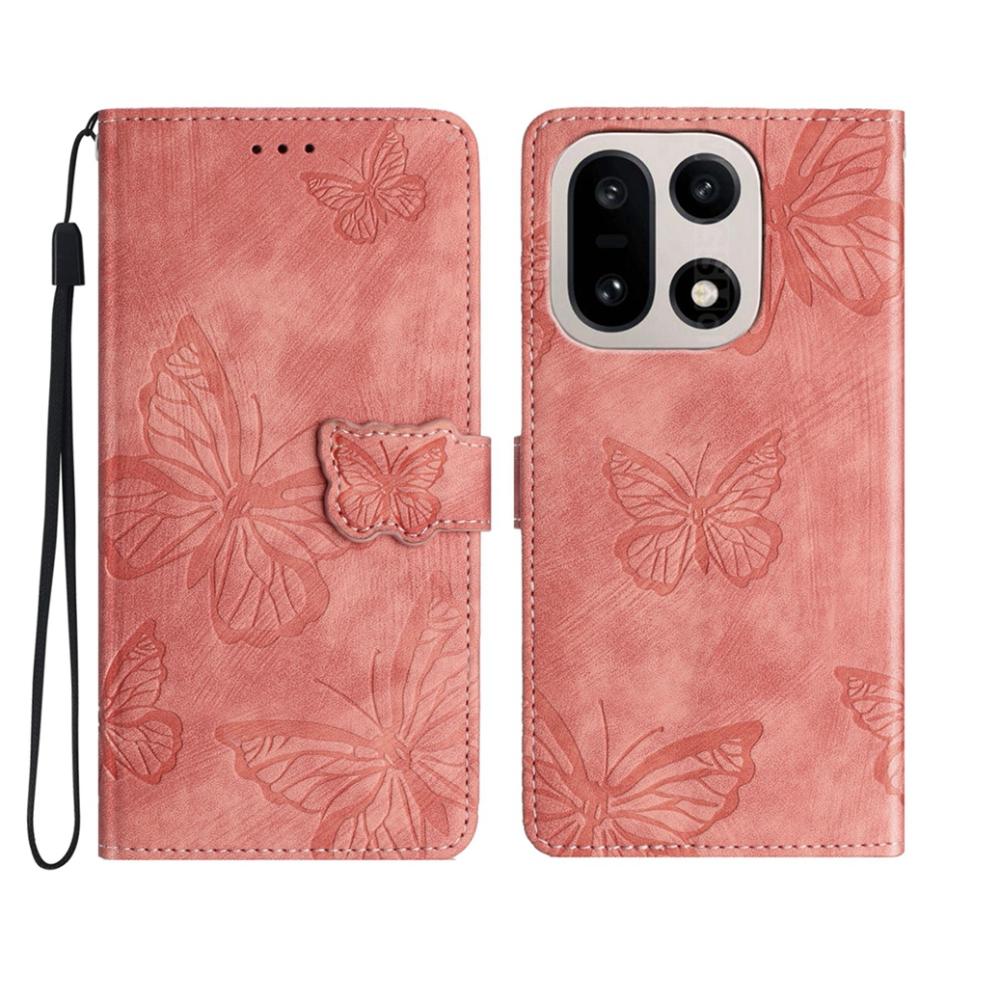  OnePlus 15 Fodral Med Fjäril Tryck Rosa