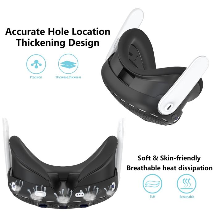 Bild 4,  Meta Quest 3 Skal Till Headset Silikon Svart