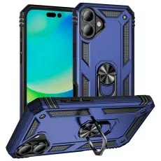  iPhone 17 Skal Shockproof Hybrid Ring Bl&aring;