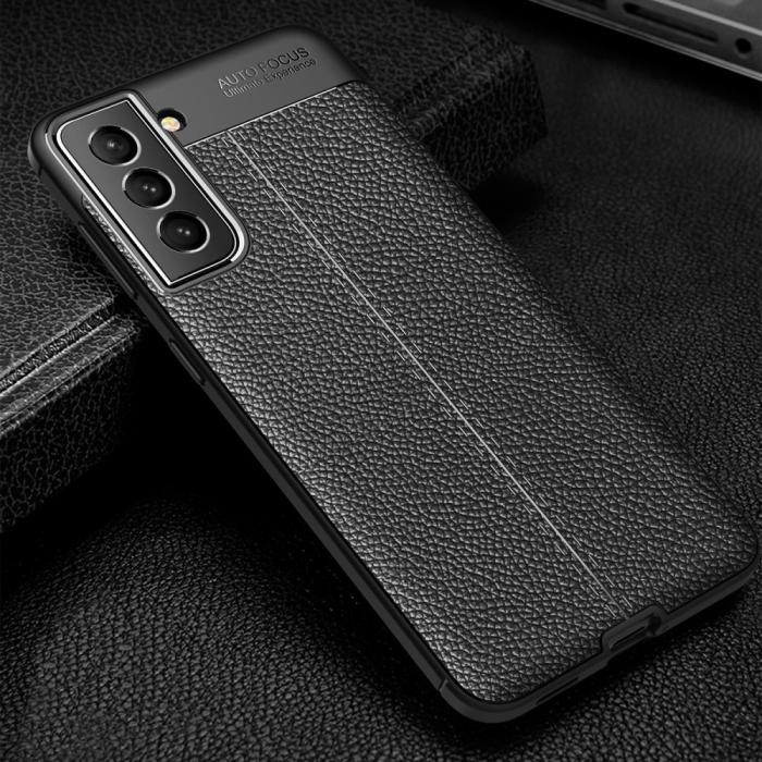 Bild 5,  Samsung Galaxy S22 Plus Skal Litchi Textur Svart