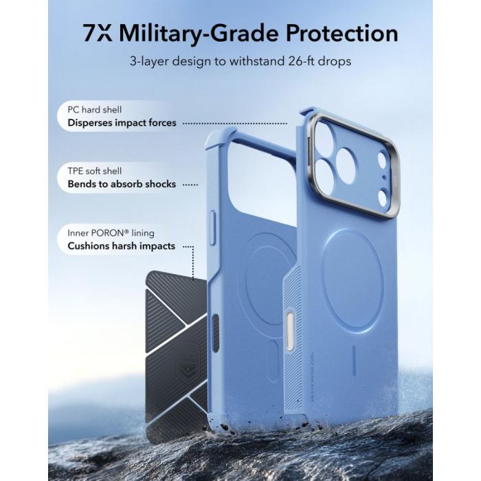 Bild 3, ESR ESR iPhone 18 Pro Max/17 Pro Max Skal MagSafe Cyber Tough Kickstand