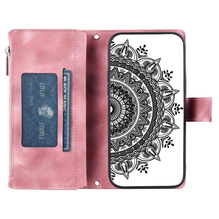 Bild 3,  Xiaomi Redmi Note 14 5G Fodral Mandala Läder Roséguld