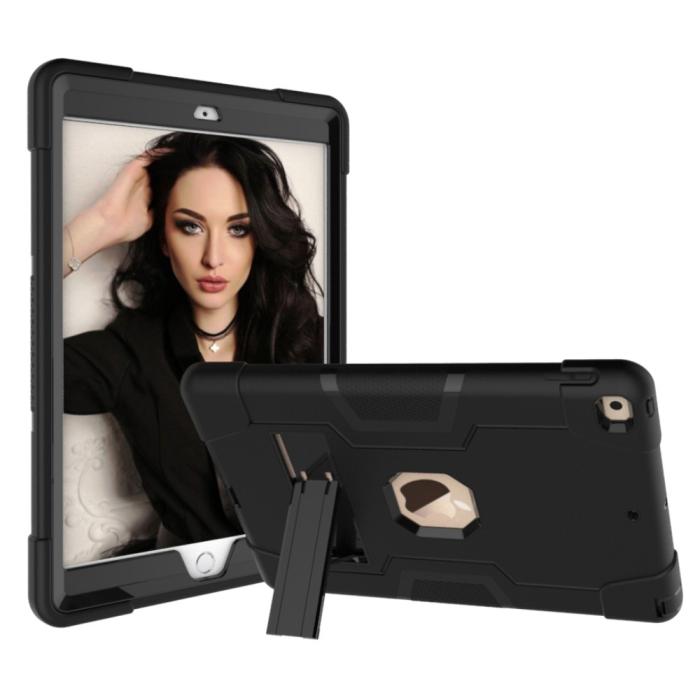 Bild 5,  iPad 10.2 2019/2020/2021 Shockproof Hybrid Skal Med Kickstand Svart