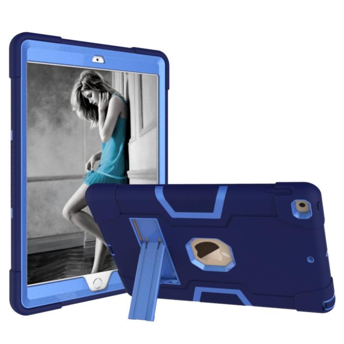 Bild 5,  iPad 10.2 2019/2020/2021 Shockproof Hybrid Skal Med Kickstand Mörk Blå/Blå