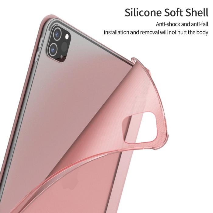 Bild 2,  iPad Pro 11 (2018/2020/2021) - Tri-Fold Smart Fodral Pennhållare - Roséguld