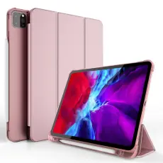  iPad Pro 11 (2018/2020/2021) - Tri-Fold Smart Fodral Pennh&aring;llare - Ros&eacute;guld