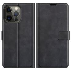  iPhone 13 Pro Max - Solid Slim L&auml;der Fodral - Svart